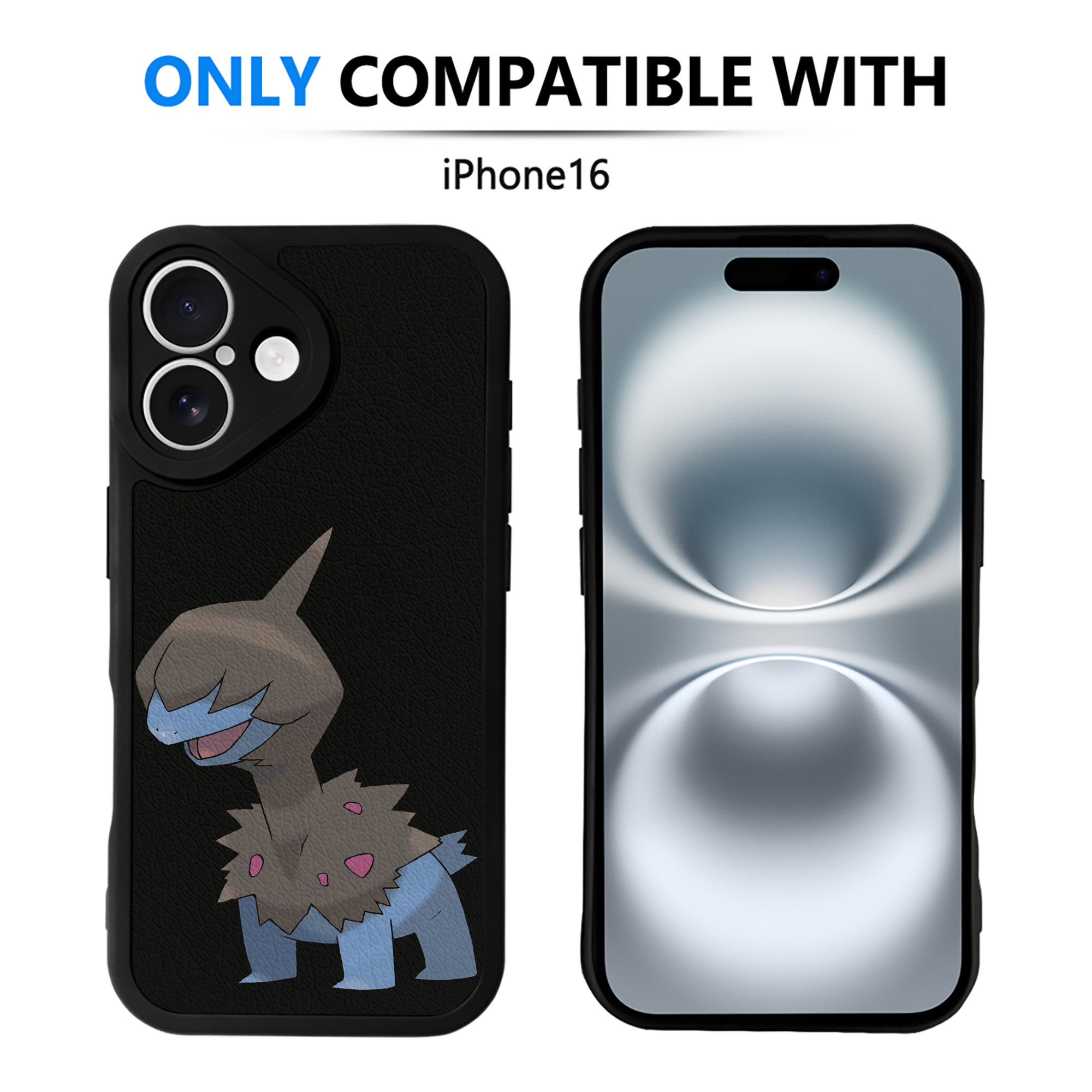 （画像用） ポケットモンスター Pokémon 【iPhone 16シリーズ対応】シリコンスマホケース（レザー調） 材質：シリコン
